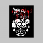 Fight for your Rights  - zimná pánska bunda zateplená čierno-olivová s kapucňou
